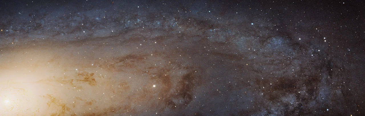 Hubble high-definition panoramic mosaic of the Andromeda Galaxy showing over 100 million resolved stars