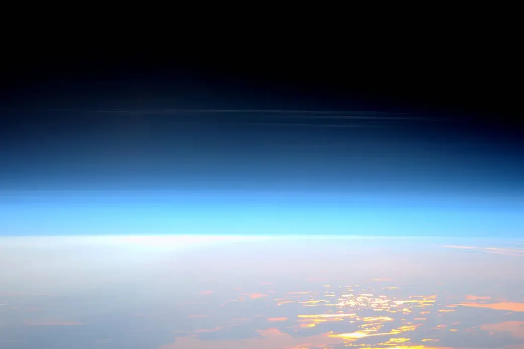 Noctilucent clouds observed from the International Space Station