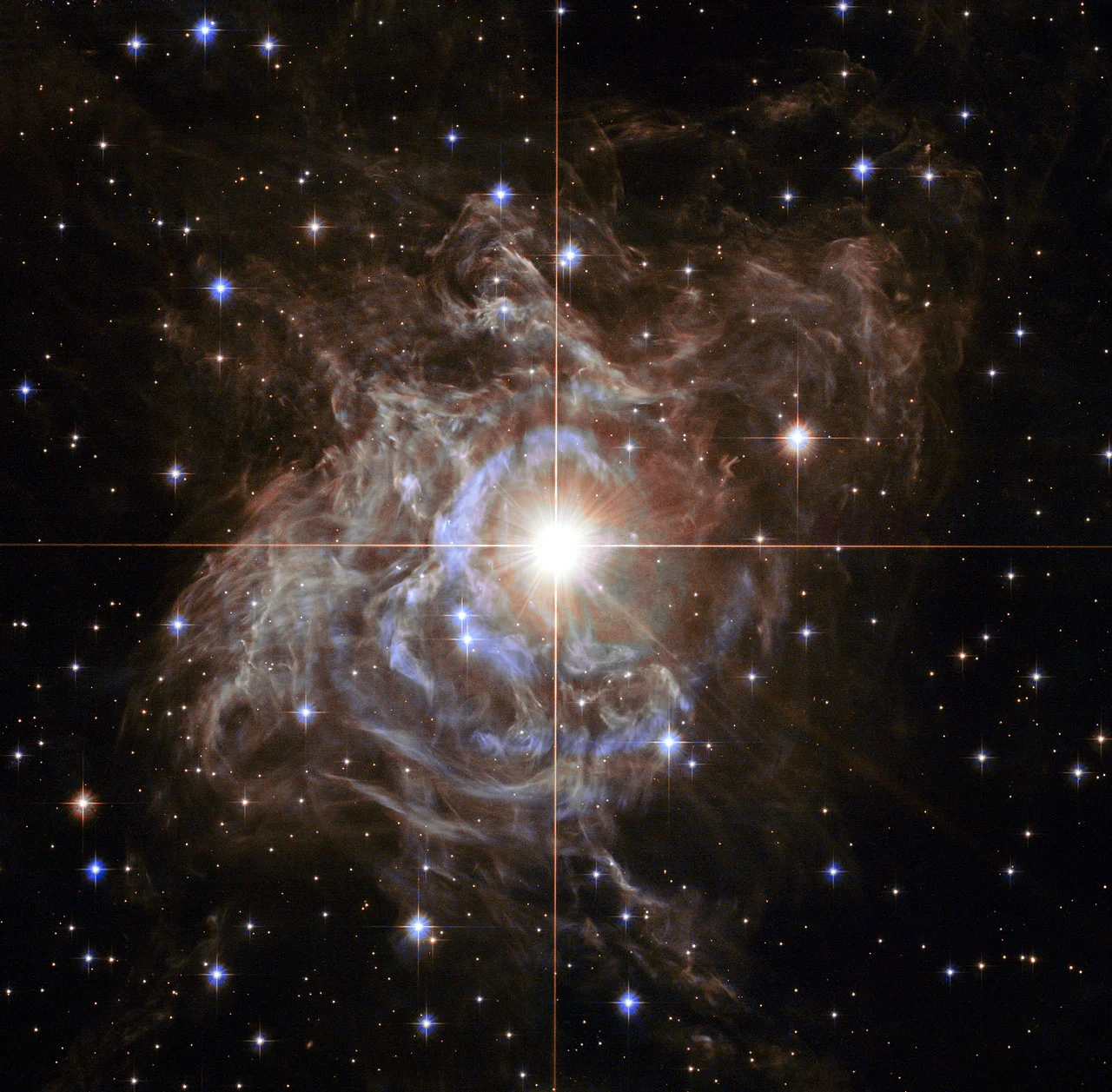 Hubble image of the spiral galaxy NGC 5584 used for Cepheid distance calibration